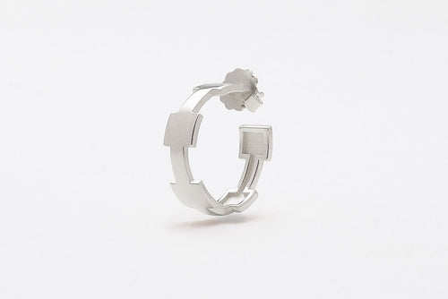 Basics collection - orecchino modello Broken Wall in argento 925 lucido