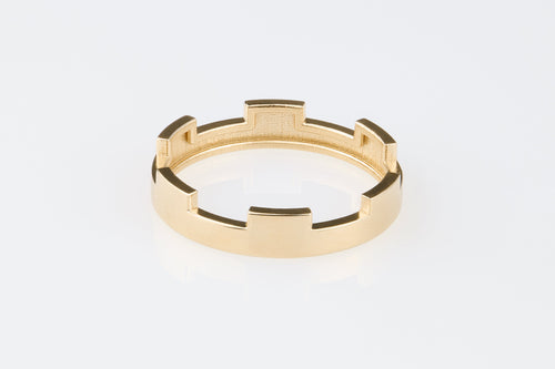 Castle collection - anello modello Crown in argento 925 placcato oro giallo lucido
