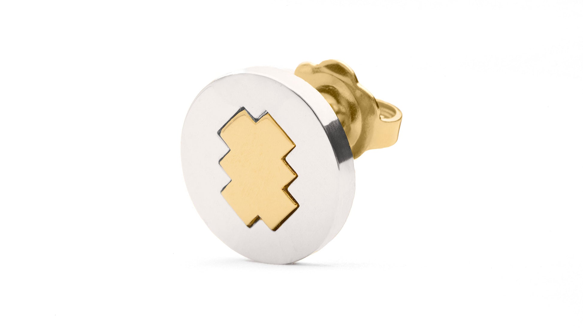 Ear Puzzle collection - orecchino modello Peach in argento 925 lucido