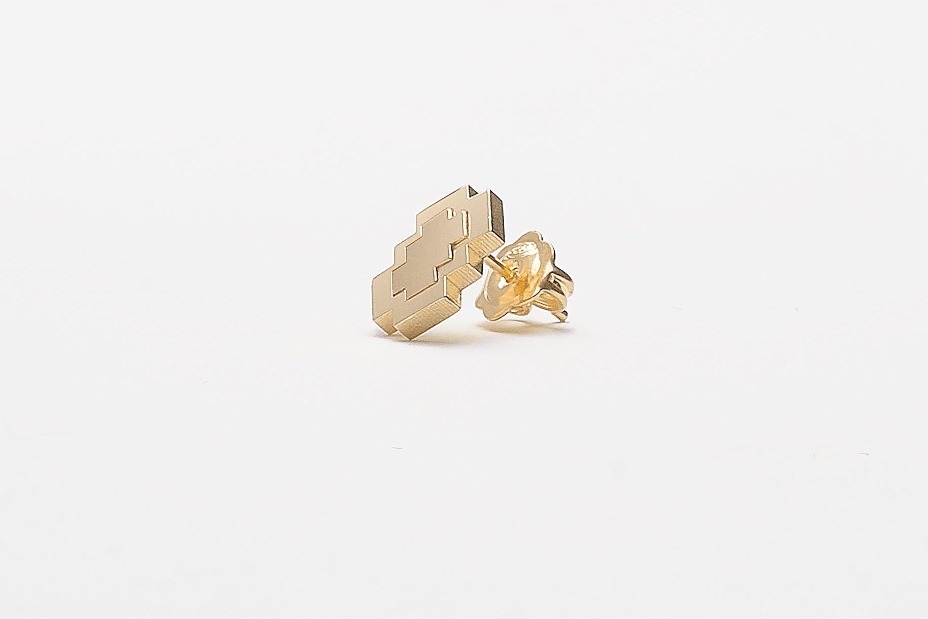 Ear Puzzle collection - orecchino modello Mirror in argento 925 placcato oro giallo lucido
